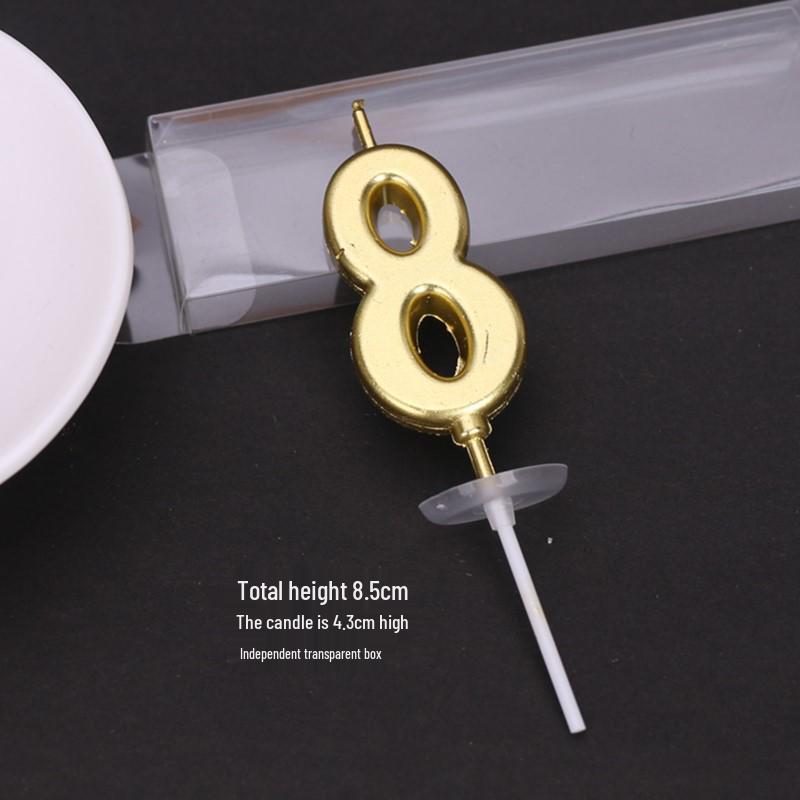 50 Gold and Silver Number Candle Cake Toppers - Individually Boxed Party Decorations