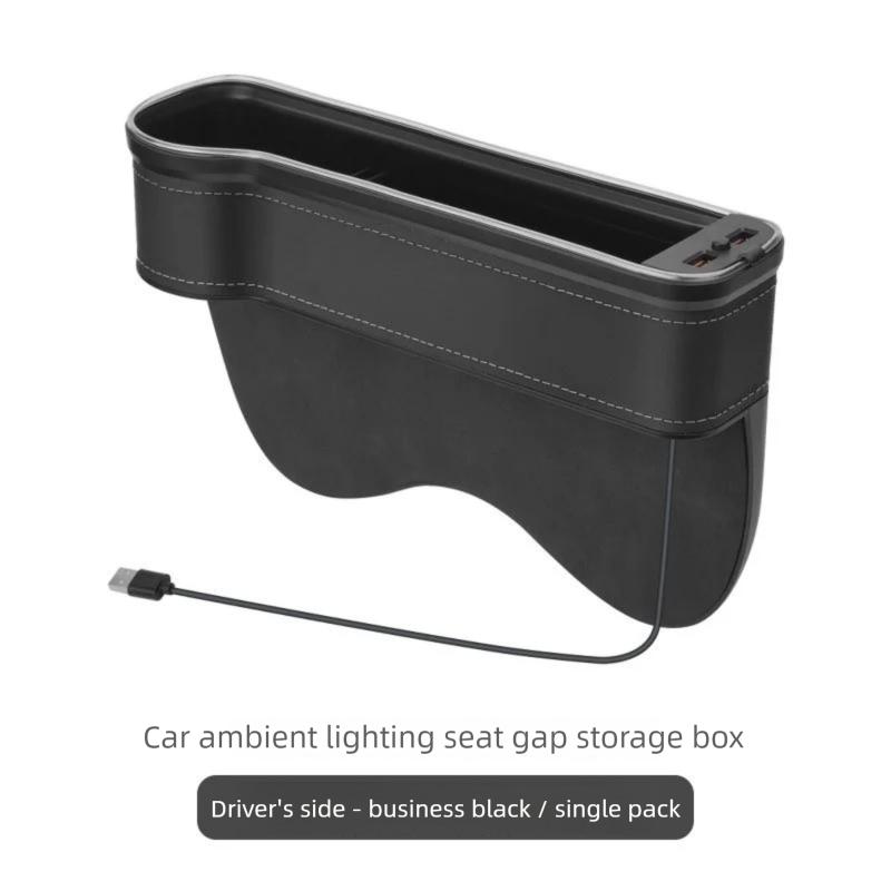 Seat Gap Storage Box For BYD Sealion 7 07 EV 2024 2025 2026 LED Light 2 USB Crevice Organizers With Cup Holder Car Accessories