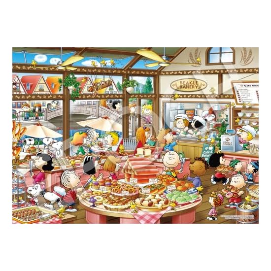 Epoch 500-Piece Jigsaw Puzzle PEANUTS Beagle Bakery (38×53cm) 06-709s with Glue, Spatula, and Point 