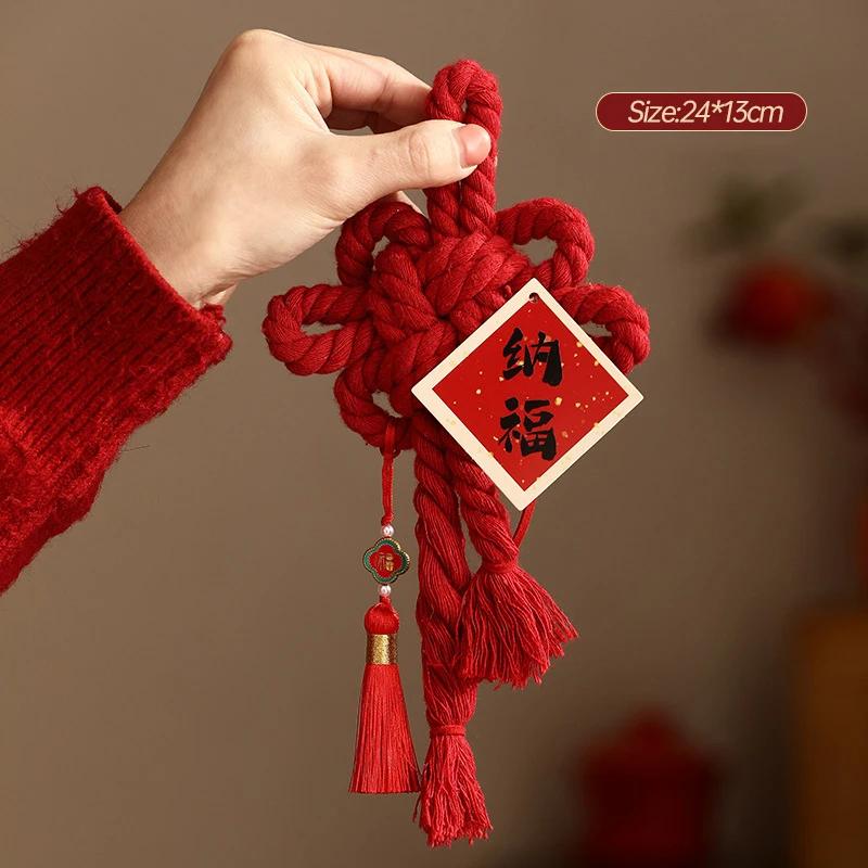 

Spring Festival Hanging Pendent Snake Year Traditional Chinese Knot Pendant Hanging Ornaments Happy New Year Decor Ornamentss