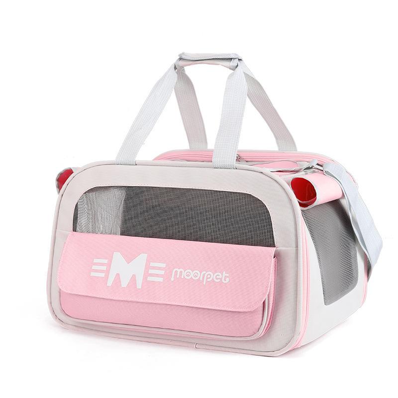 Portable Pet Carrier Fashion Simple Tote Large Capacity Shoulder Bag Outdoor Ventilated Cat Backpack for Travel