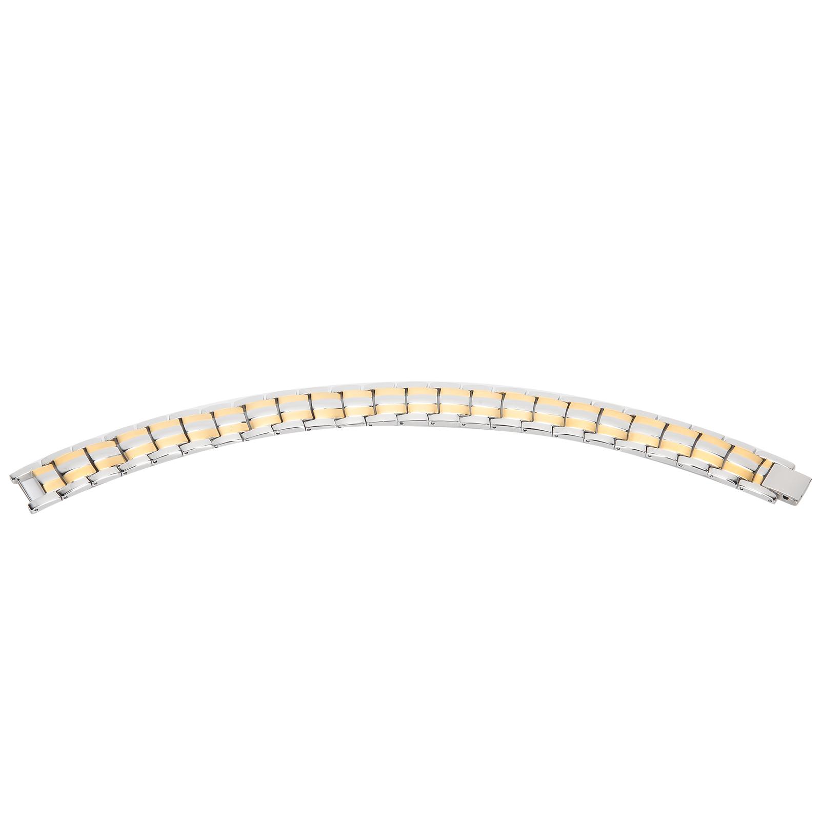 Браслет DoubleRow с золотыми и серебряными магнитами для снятия боли и магнитотерапии. Здоровый уход.