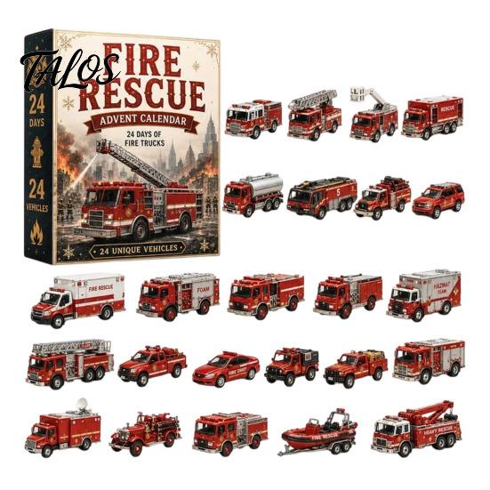 Collectible Acrylic Ornament 2026 Transportation Advent Calendar, 24-Day Set with Vehicle Daily Countdown Toy Figures, Christmas Tree Hanging