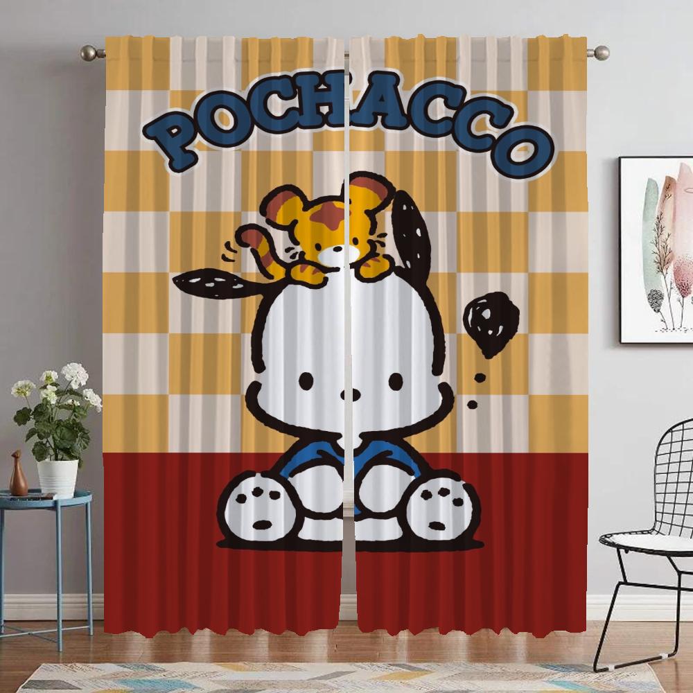 Pachaccos Mörkläggningsgardin för Rum 2 Paneler Tyll för Sovrum Rullgardiner Rumsavdelare Eleganta Rumsgardiner Heminredningsgardiner