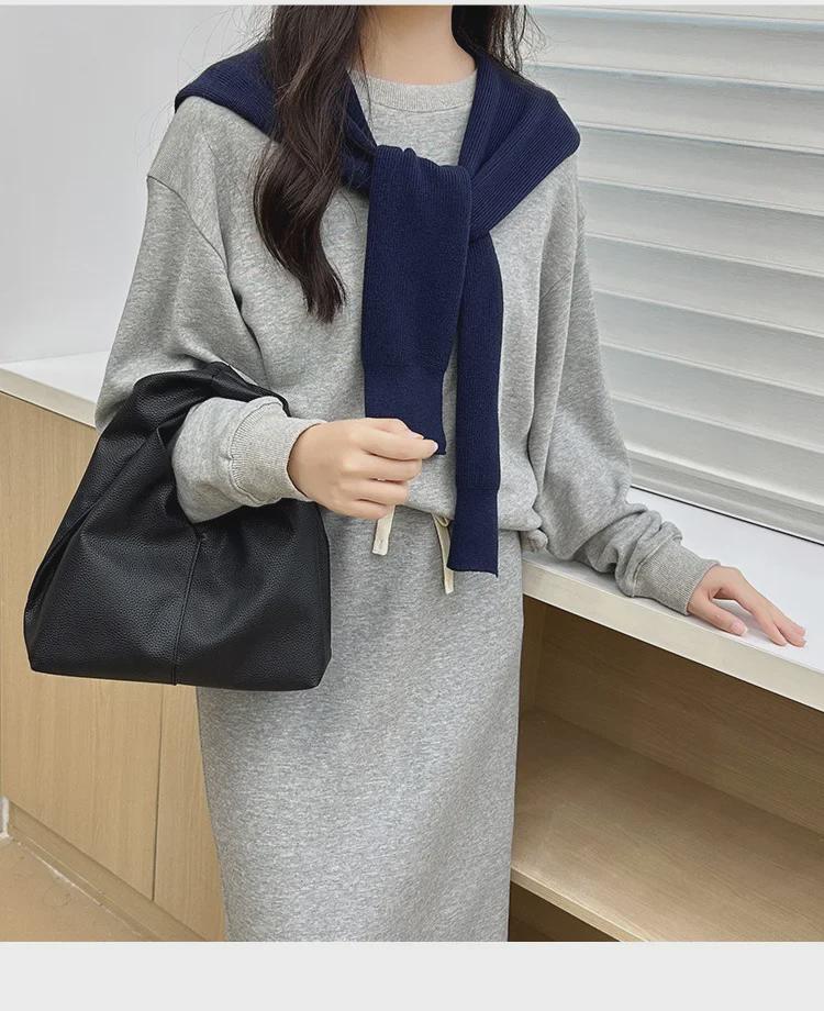 2024 High-End Pleated Croissant Handbag - Soft PU Shoulder Bag for Women