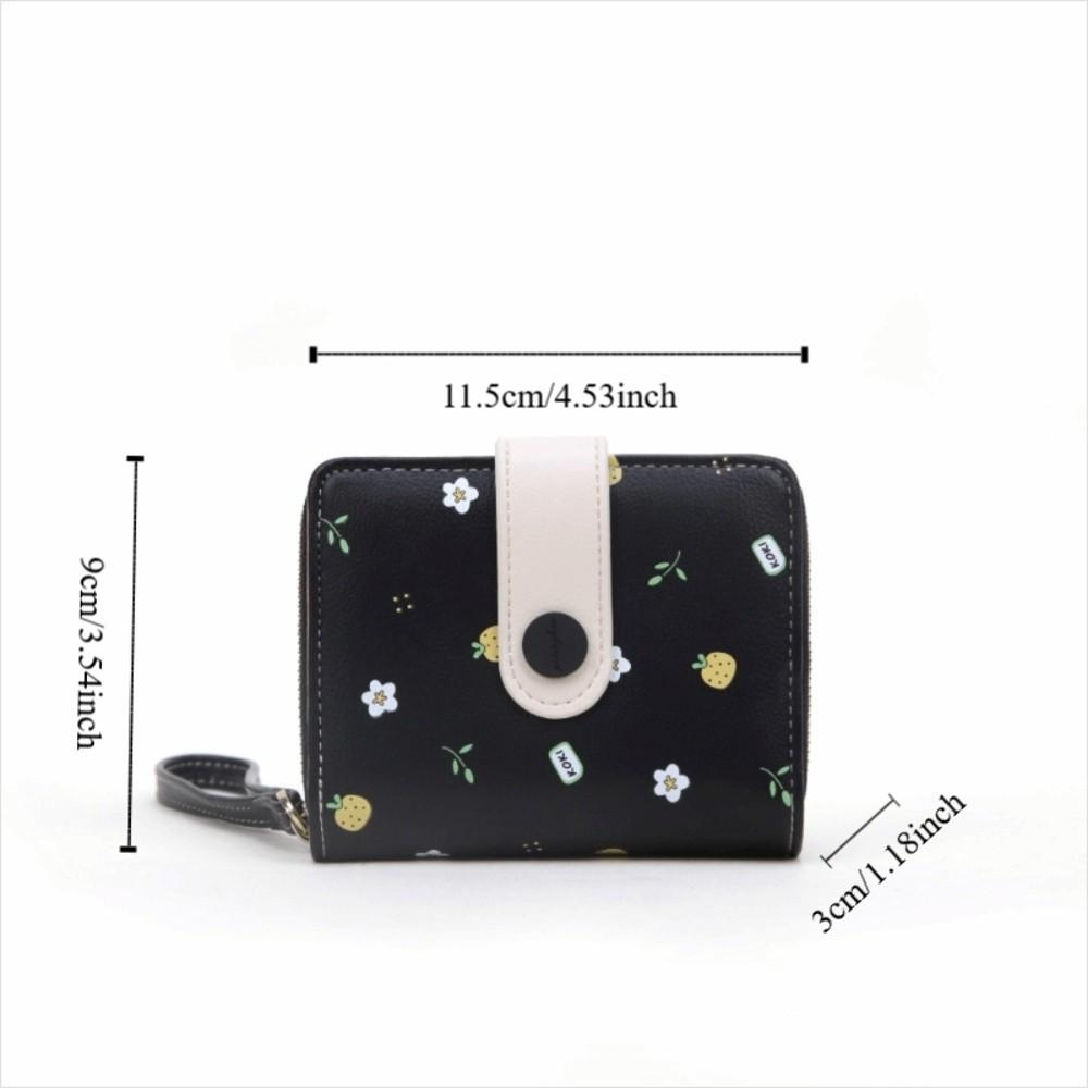 Hasp Short Wallet Zipper Purse Bag Fashion Folding Women Wallet  Student