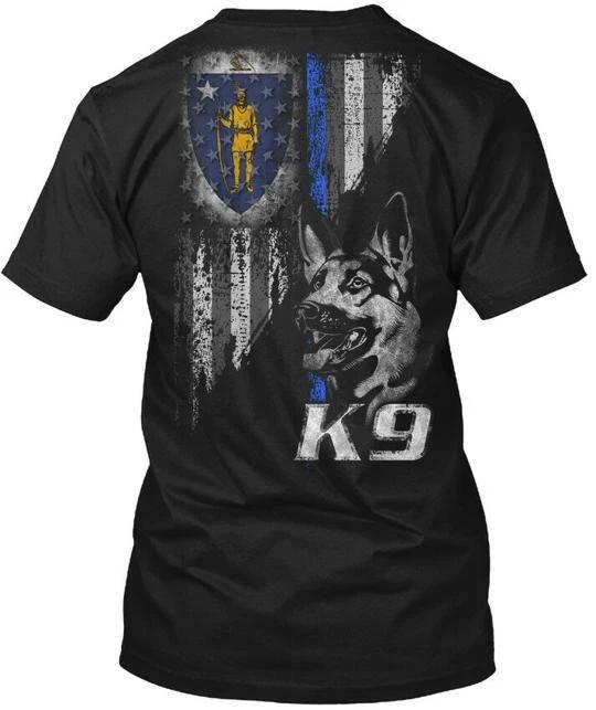 

Massachusetts Police K9 - Tee T shirt Made in the USA Size S to 5XL 3XL