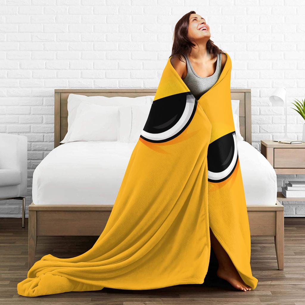 Cartoon Face Meme Blanket Girls Flannel Throw Blanket For Sofa Home Comfortable Quality Bedspread Present