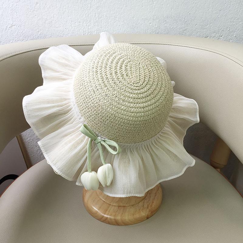 1/2Pcs Summer Sun Hat Princess Beach Sun Hat Big Brim Tulip Fisherman Hat For Girls Sweet Crossbody Bag Gifts