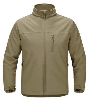 Softshell striukė Lauko striukė Alpinizmo viršutiniai drabužiai Šaltiems ir vėjo nepraleidžiantys viršutiniai drabužiai su vilna Slidinėjimo apranga Chaki 3XL [KEFITEVD] Vyriška