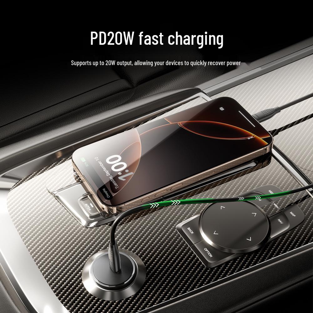 Tuqi Dual USB Car Charger 30W - Fast Charging 20W Converter for Cigarette Lighter Port