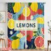 2pcs 2D flat printing Curtain Lemon Strawberry Citrus Design Polyester Without Electricity 0 for Multipurpose Event Decoration