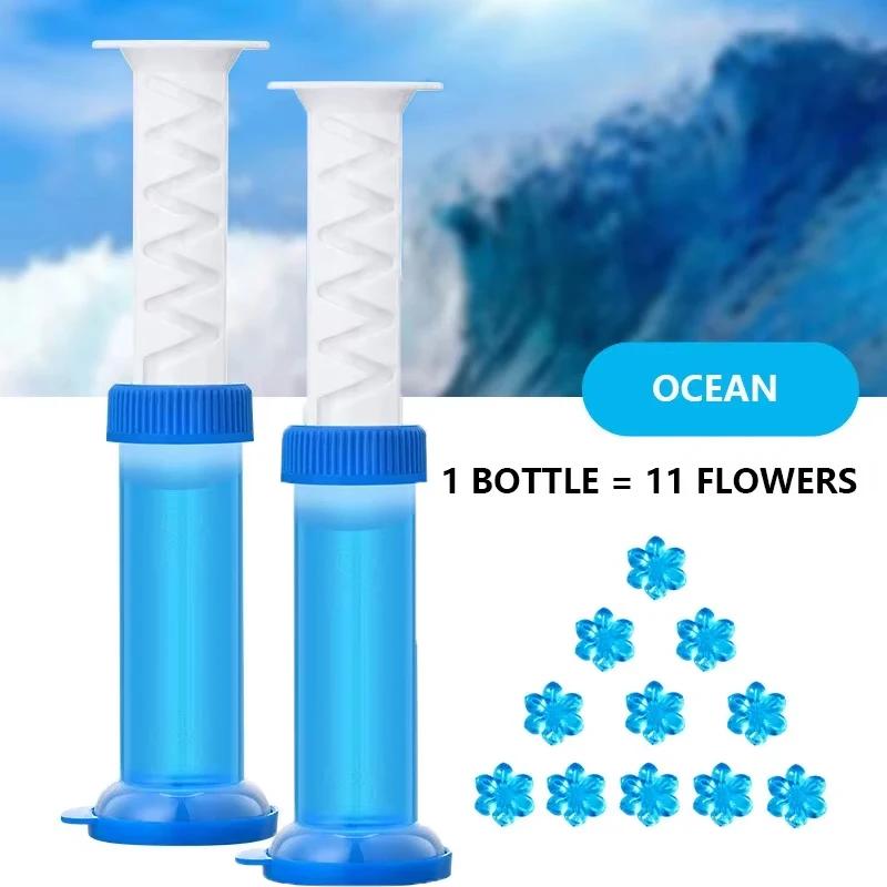 1/2Pcs Toilet Cleaner Gel Syringe Aromatic Drain Toilet Cleaning Detergent Flower Air Freshener Remove Odors Home Bathroom Tools