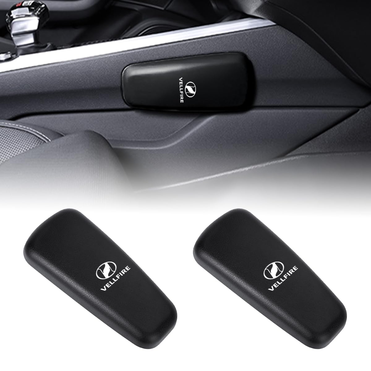 

Customizable car knee pad door and leg rest for the Vellfire and 40 sponge and PU leather accents for and arm Compatible with the and 40 cushion, чёрный
