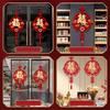 Red Classical Hanging Pendant With Tassels Ornament Window Door Adornment Festival Large Pendant Red Decor Chinese New Year Deco