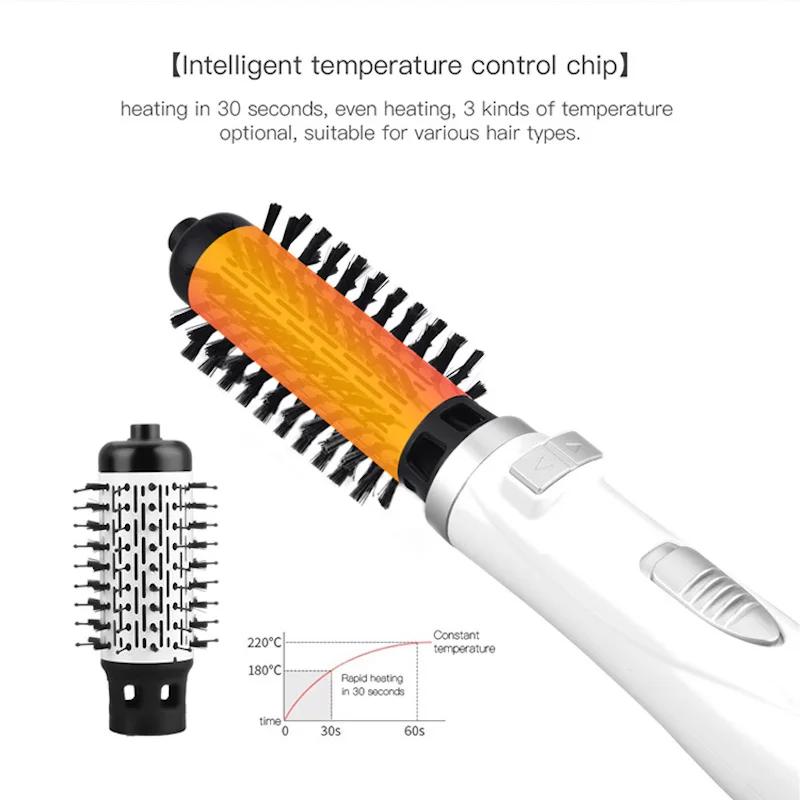 Three-in-one Hair Tools Negative Ion Hot Air Comb Household Multi-function Brush Rotary Hair Dryer Brush