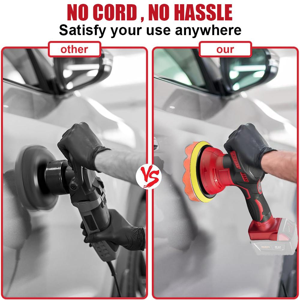 Polishing Machine Cordless Car Polisher Automobile Electric Waxing Repairing Wireless Sander Polish for Milwaukee Makita Battery