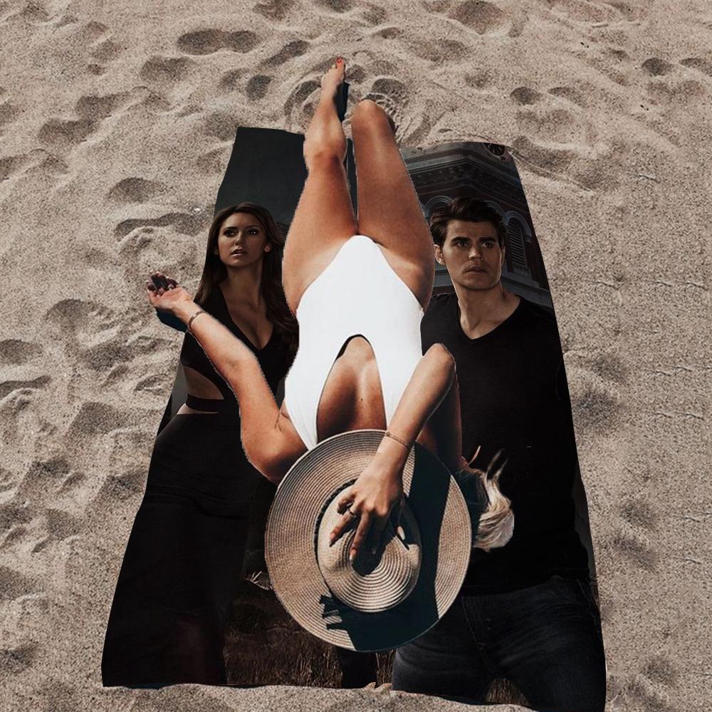 Classic Tv Series The Vampire Diaries Microfiber Beach Towel Absorbent Quick Dry Soft Swimming Resort Mountain Climbing Towel