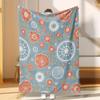 Floral Pattern Fleece Blanket Boho Art Design Soft Cozy Throw Home Decor for Living Room or Bedroom Gift for Flower Lovers40x60