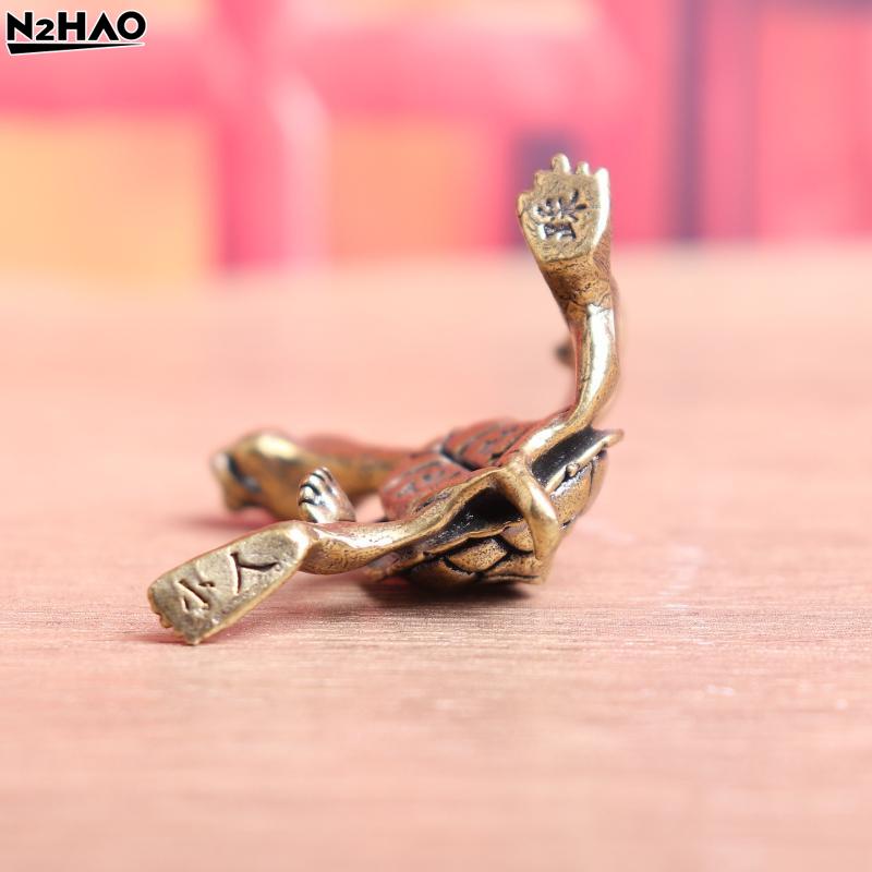 1PCS Brass Mini Metal Turtle Shape Copper Ornament Decorative Craft Lucky Desktop Ornaments Longevity Animal Turtle Figurines