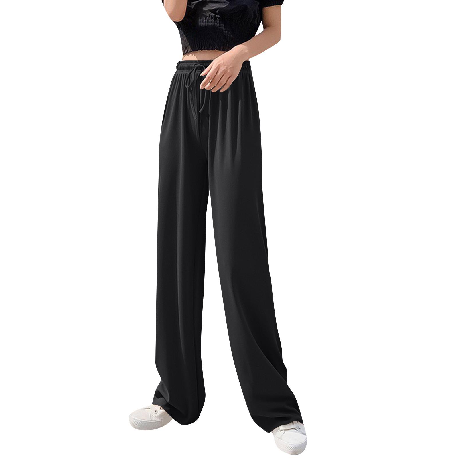 

Women s Workwear Sweatpants Casual Loose Fleece High Waist Jogger Pants Ladies Sweatpants Casual Pants Yoga Pants Homewear One Size чёрный