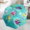 Peppa Pig Theme Automatic Umbrella, Lightweight & Portable, 8 Rib, Perfect for Outdoor Travel, Birthdays, Christmas, Gifts.
