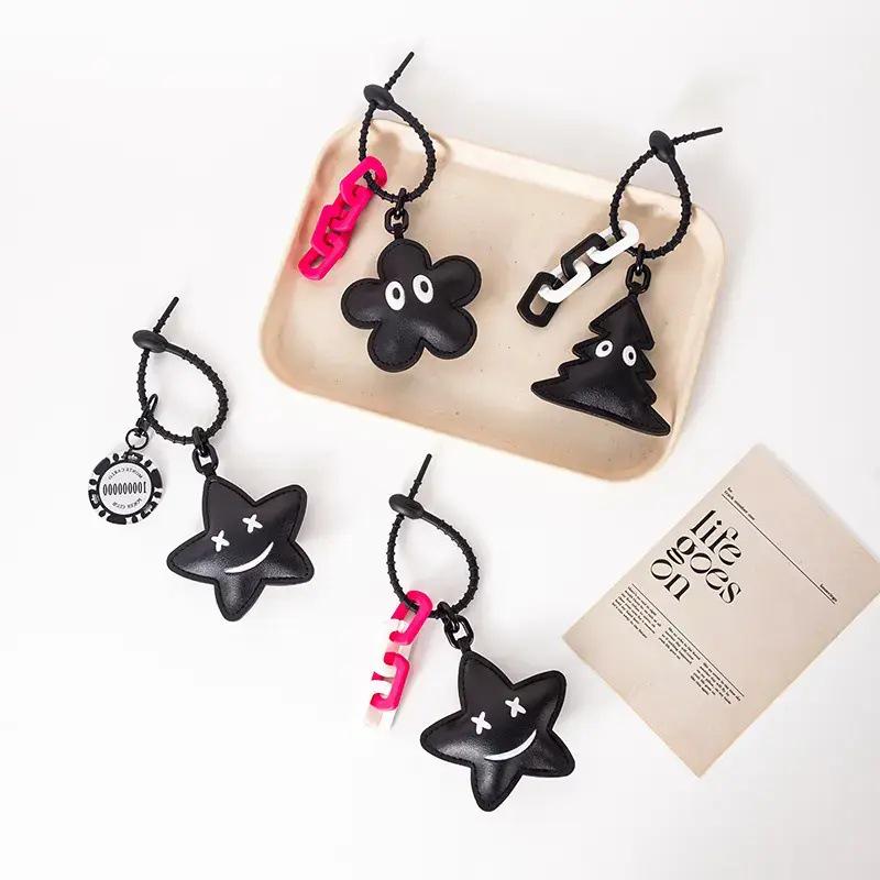 New Arrival: Handmade Leather Flower Eye Bag Charm with Free Shipping