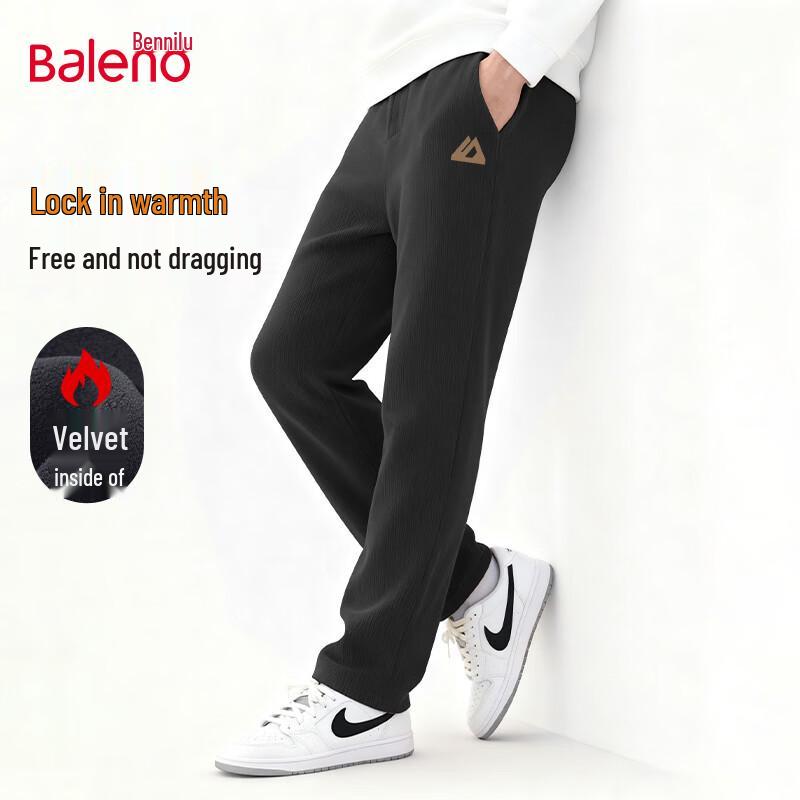 

Baleno Men s Fleece-Lined Casual Straight Leg Pants L