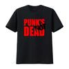 Punk's NOT Dead V2 Dark Heather Adult T Shirt Bold Red and Black Print Perfect for Punk Rock Fa