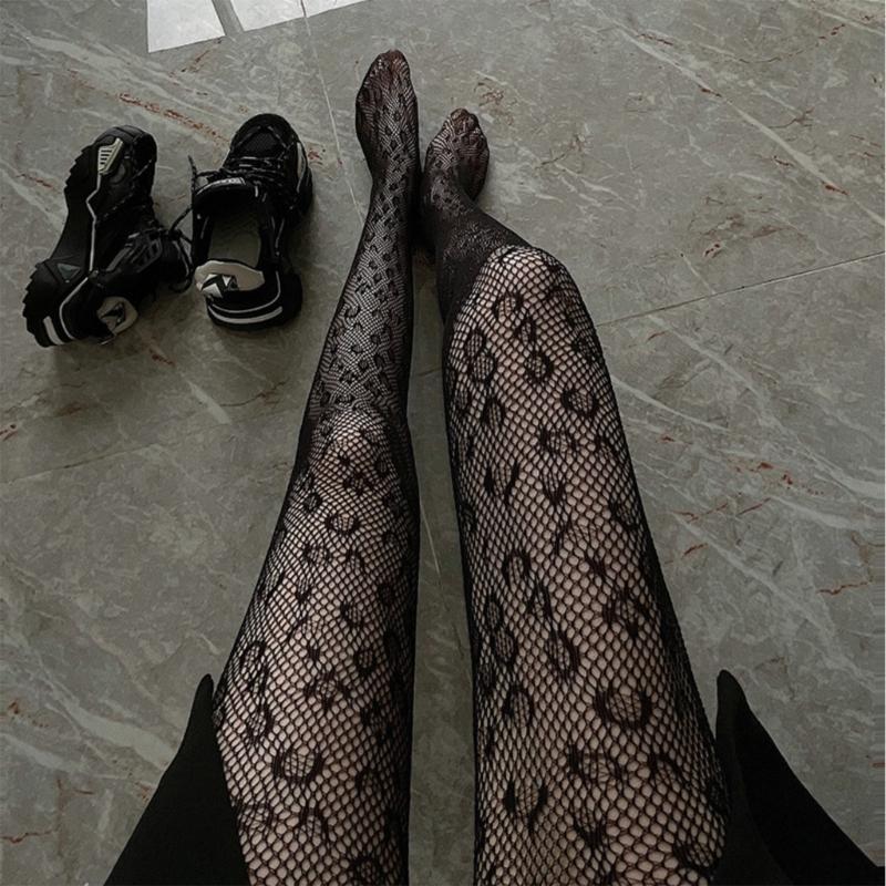 Womens High Waist Tights Fishnet Stockings Thigh High Pantyhose Halloween Cosplay Pantyhose Leggings