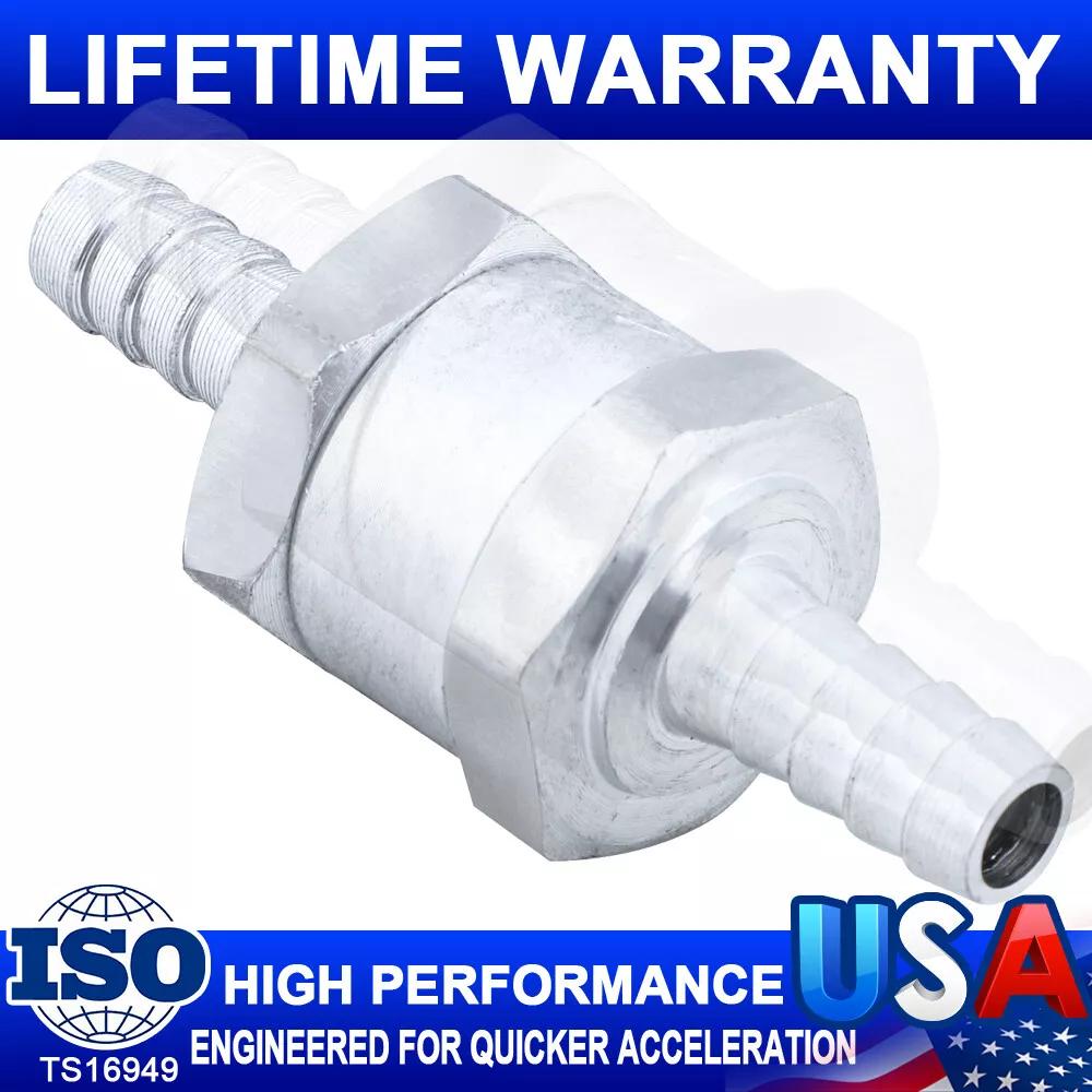 5/16" 8mm Auminium One Way Check Valve Non Return Inline For Gas Oil Diesel Fuel