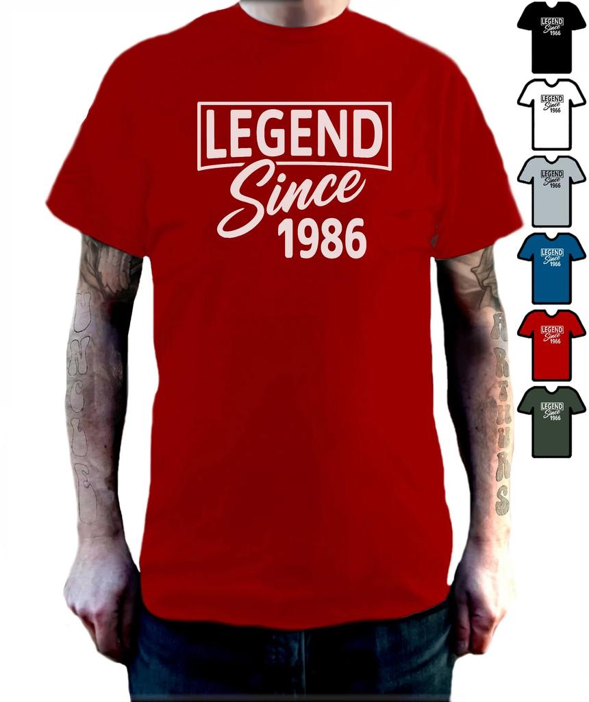 Legend Since 1986 Unisexs Tshirt 40th Birthday Gift For Unisex Dad Husband 40 Year Old Unisex Unisex Tee Funny Birthday Gift T Shirt