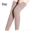 Outdoor Walking Leg Wraps 1 Pair Knit Warmers for Elderly Women, Soft Stretchy Winter Seniors Thick Knee Sleeves, Anti-slip Long Boot Socks