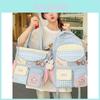 Cute Plaid Backpack With Fabric For School Use