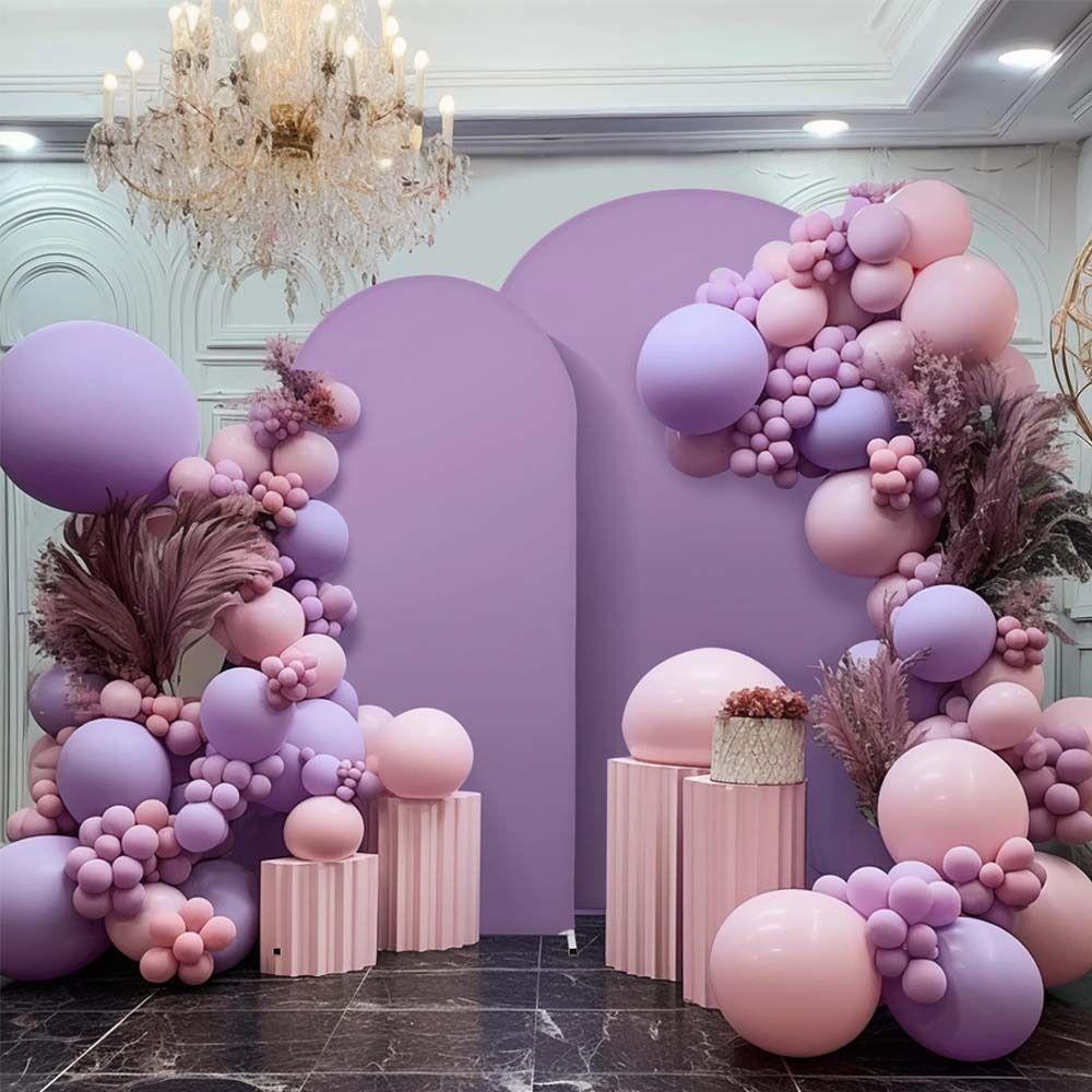Solid Color Double Sided Arch Backdrop Cover Elastic Arched Shape Backdrop Cover  Baby Shower