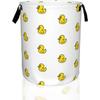 Cute Yellow Duck Waterproof Foldable Laundry Hamper - Linen Bin for Dirty Clothes Storage & Organization