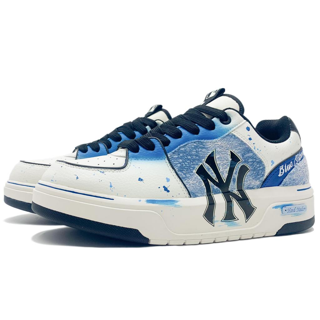 MLB Chunky Liner Abrasion Resistant, Height Increasing, Quick Dry Low Top Skateboard Shoes Unisex Blue White 3ASXCA12N-50WHS(Team188-)