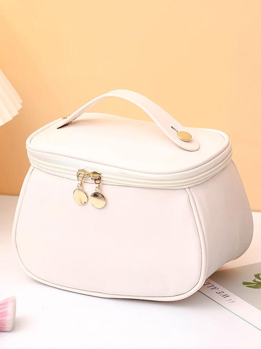 

Портативная косметичка из искусственной кожи, большая водонепроницаемая косметичка, дорожная сумка для мытья посуды с ручками