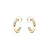 Boucles d’oreilles Luxenter finies en or jaune 18 carats et Brilliant Zirconia - Sisah