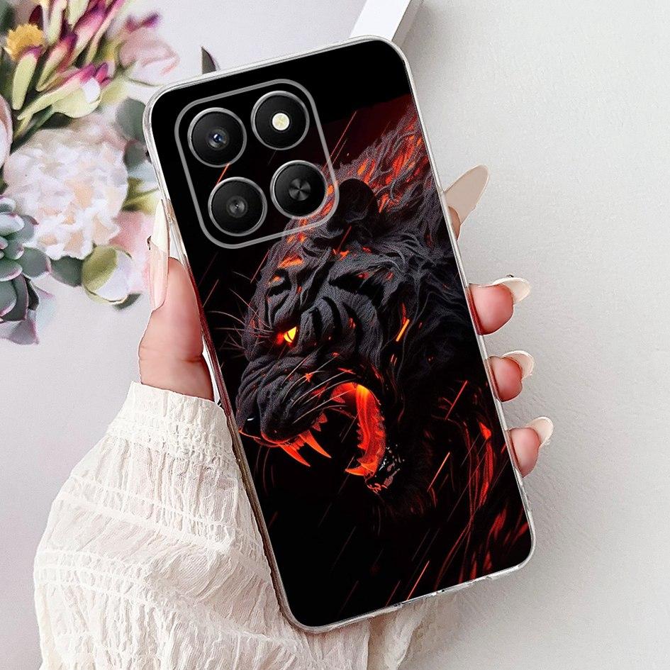 For Honor 400 Smart 2025 Case Fashion Bamboo Flower Soft Silicone Clear Bumper Protective Cover For Honor 400 Lite ABR-NX1 Funda