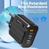40W Double PD & USB Port Rapid Charging Block EU Plug Type C USB Wall Charger for Phone Tablet Fast Power Adapter
