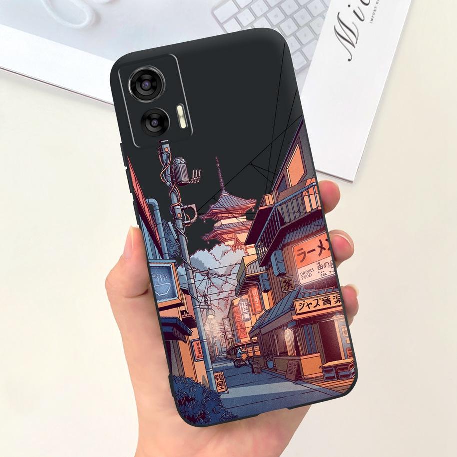 

For Motorola Edge 30 Neo Case XT2245-1 Cute Cartoon Cat Painted Bumper Soft Silicone Cover For Motorola Edge 30 Lite 2022 Fundas Moto Edge 30 Neo