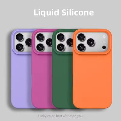 Luxus-Flüssigsilikon-Magsafe-Handyhülle Für iPhone 17 Air 16 15 14 13 Pro Max Einfarbige Schutzhülle Weiche Rückseite