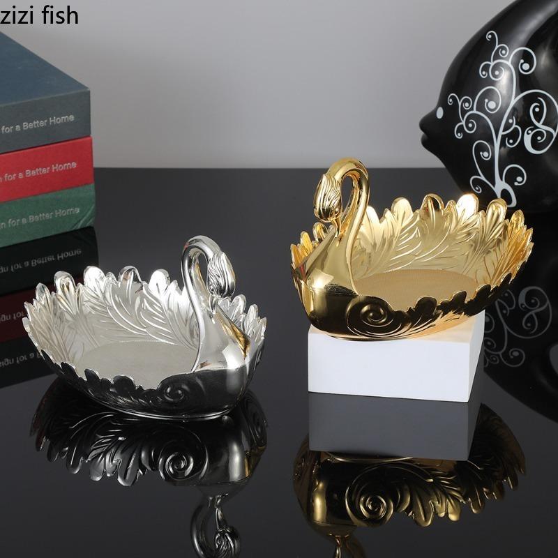 Metal Tray Peacock Fruit Plate Nut Box Dried Fruit Platter Candy Tray Snack Bowl Storage Trays Pastry Plate Dessert Plates Dish