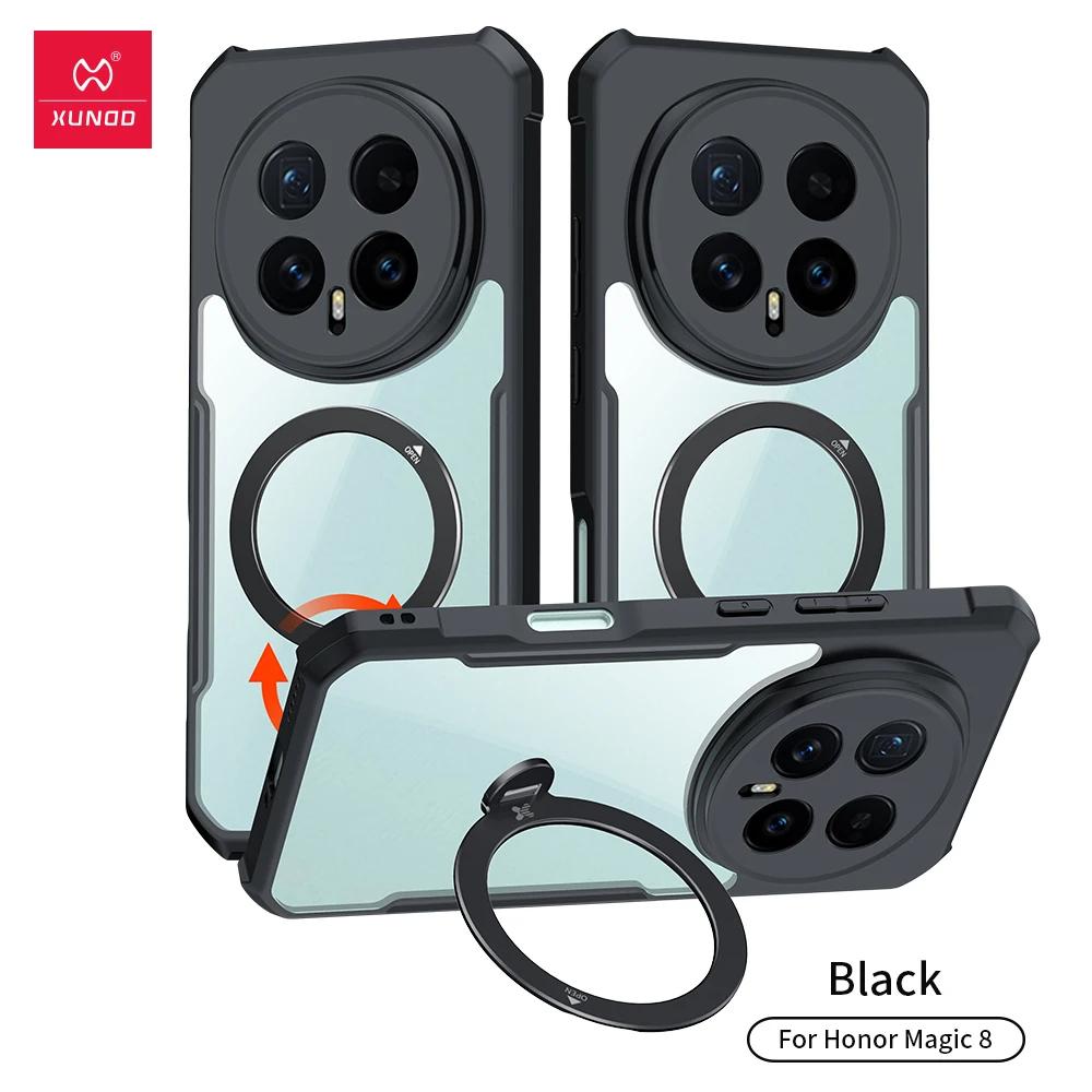 XUNDD Für Huawei Honor Magic8 Magic 8 Pro Hülle Stoßfestes Gehäuse Luxuriöse Rückseite Mit Drehbarem Magnetischem Halter