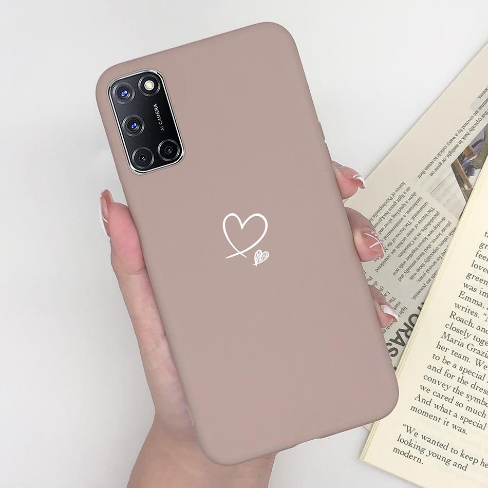 For Oppo A52 A72 A92 Case Cartoon Silicone Coque Heart Painted Cover For Oppo A72 A52 A 52 A 72 A 92 OppoA52 OppoA92 Phone Case