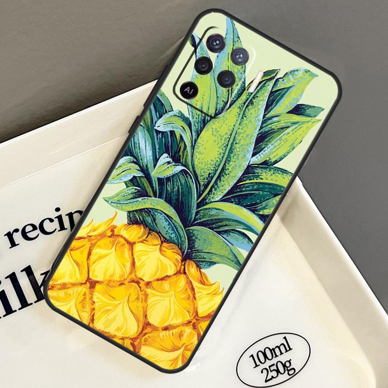 Tropical Pineapple Case For OPPO A52 A72 A5 A9 A31 A53 A15 A16 A17 A54 A74 A94 A76 A96 A54S A57S A53S Cover