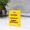 Funny Caution Sign Hair Clips – “Overstimulated Do Not Approach” Yellow Safety Sign Hair Clips for Humorous Statement