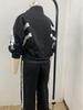 2025 Women's Striped Zipper Jacket & Casual Sportswear Set - Spring/Summer Collection