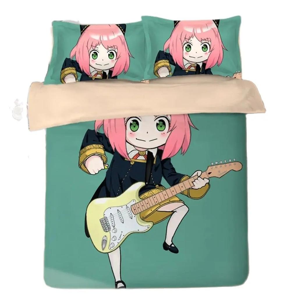 3D Print Anime Spy X Family Anya Duvet Cover Twin Queen Size Kids Bedding Set Childrens Gift